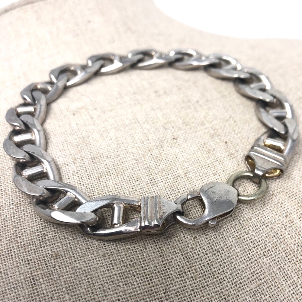 Vintage Sterling Mariner Heavy Chain Bracelet 45g - Picture 8 of 8